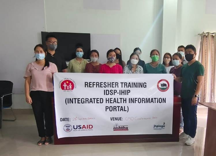 Refresher training on Integrated Disease Surveillance Programme-Integrated Health Information Platform for health workers under Chief Medical Officer, Dimapur was held from September 28 to October 7. (Photo Courtesy: CMO office Dimapur) 